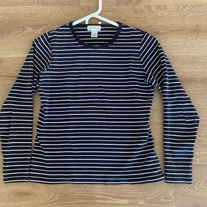 Ann Taylor Long Sleeve Crew Neck Shirt